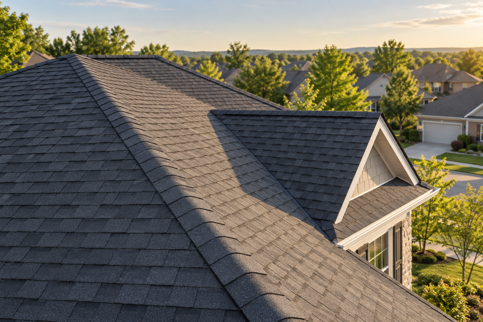Residential shingle roof